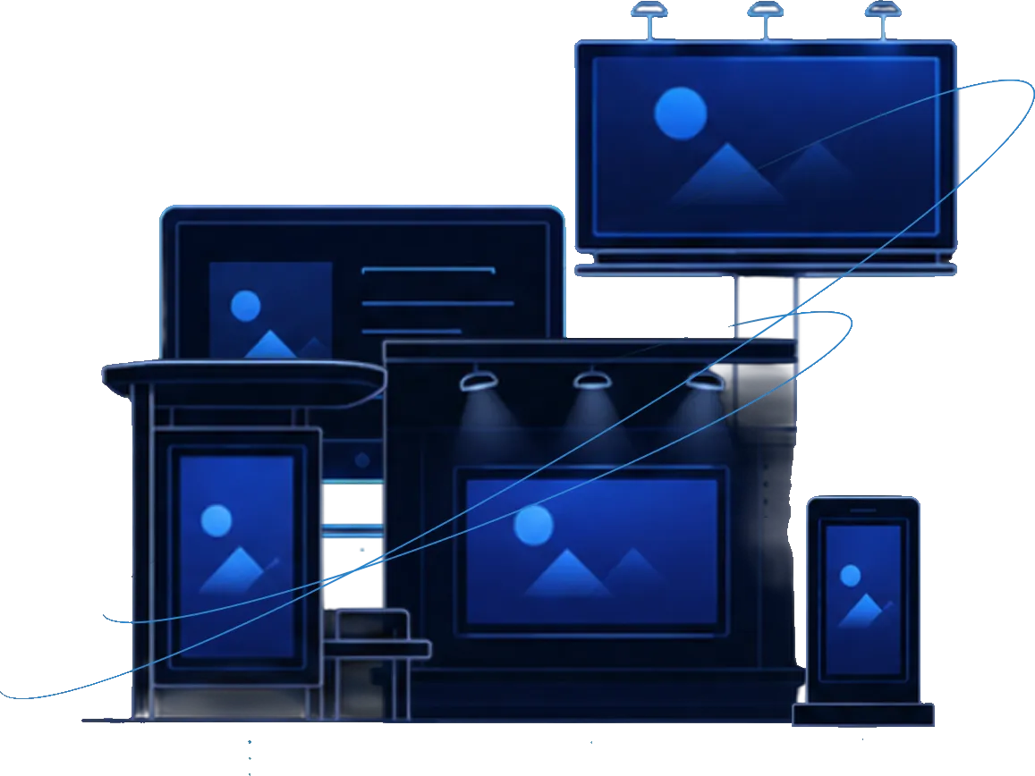 Digital out-of-home advertising across billboards, transit displays, venue screens, and kiosks